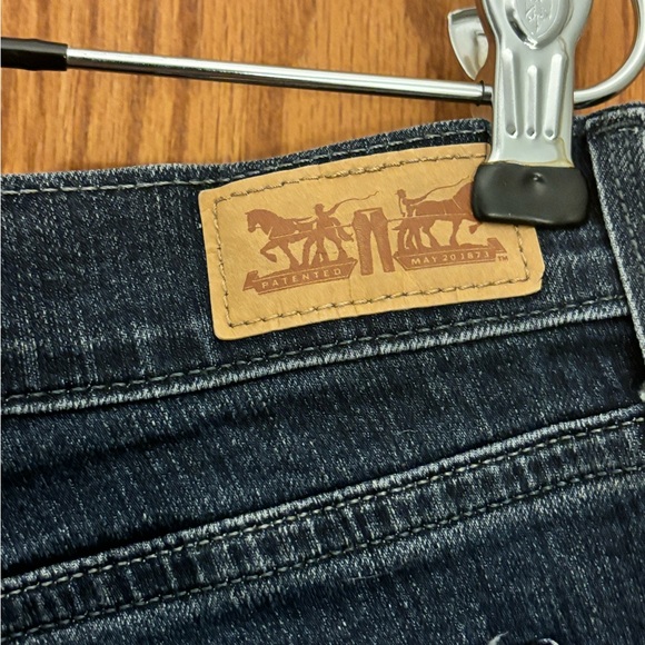 Levi’s 505 Straight Leg Dark Wash Mid Rise Jeans Women's Size 10 - Picture 4 of 10